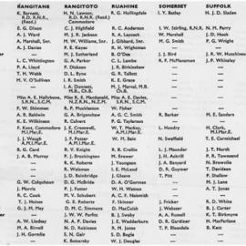 Fleet List 1967 - Rangitane, Rangitoto, Ruahine, Somerset, Suffolk, Surrey 